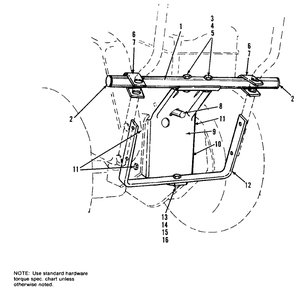 Draw Bar And Grass Catcher Adaptor Group Diagram and Parts List for 1600408  Simplicity Lawn Tractor Accessories