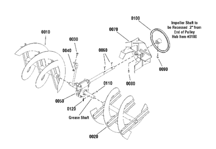 Auger Drive Group - Heavy Duty Diagram and Parts List for P1738E 1695827 Simplicity Snow Blower