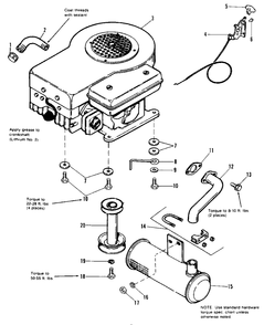 Engine Group - 6108 And 6111 Diagram and Parts List for 6108 1690451 Simplicity Lawn Tractor