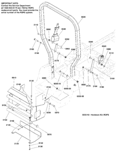 Rear Bumper And Rops Group Diagram and Parts List for 5901743  Simplicity Lawn Tractor