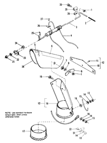 Spout Group Diagram and Parts List for 1005 1690209 Simplicity Snow Blower
