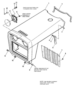 Hood And Grille Group Diagram and Parts List for 7116 1690660 Simplicity Lawn Tractor