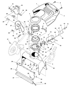 Auger Housing And Chute Group (178ahcg) Diagram and Parts List for 520M 1694585 Simplicity Snow Blower