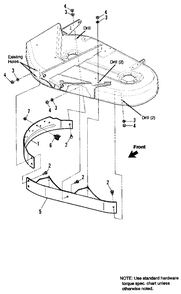 34-Inch Grass Mulcher And Leaf Shredder Kit Diagram and Parts List for 1692154  Simplicity Lawn Tractor Accessories