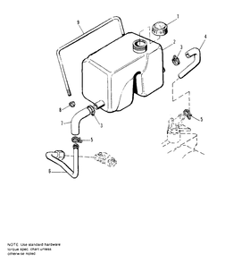 Hydro Reservoir Group Diagram and Parts List for 6517H 1691733 Simplicity Lawn Tractor