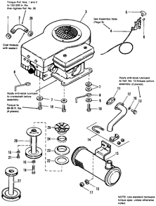 Engine Group - 6211 Diagram and Parts List for 6211 1690682 Simplicity Lawn Tractor