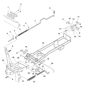 Hitch, 42-Inch Blade Diagram and Parts List for 1692624  Simplicity Lawn Tractor Accessories