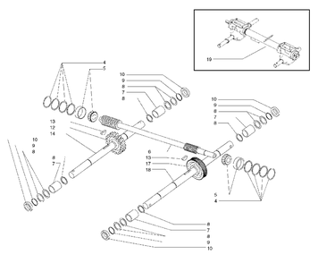 Wheel And Tiller Shaft Group Diagram and Parts List for 7016RT 1695923 Simplicity Tiller