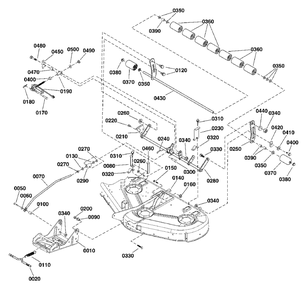 44-Inch (112cm) Mower Deck - Height Adjust And Roller Group (2992425) Diagram and Parts List for 2691668-02  Simplicity Lawn Tractor