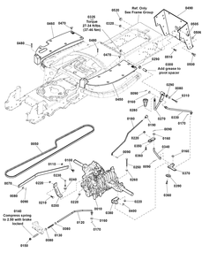 Transmission Group - Tuff Torq K66as Diagram and Parts List for 2691675-00  Simplicity Lawn Tractor