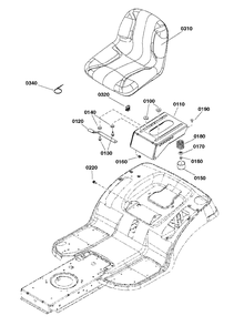 Seat Group Diagram and Parts List for 2691454-02  Simplicity Lawn Tractor