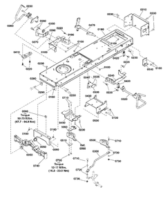 Frame And Front Axle Group Diagram and Parts List for 2691454-02  Simplicity Lawn Tractor