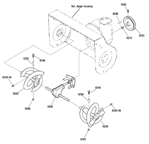 Auger Drive Group Diagram and Parts List for H924RX 1695840 Simplicity Snow Blower