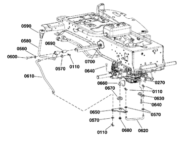 Differential Lock Group Diagram and Parts List for 2691480-01  Simplicity Lawn Tractor