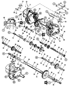 Transmission Group Diagram and Parts List for 7116 1690476 Simplicity Lawn Tractor