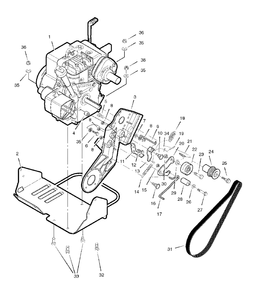 Engine Drive Systems Group Diagram and Parts List for 522EX 1695514 Simplicity Snow Blower
