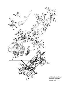 Engine, Pulley, Brake And Clutch Group Diagram and Parts List for 535 990647 Simplicity Lawn Tractor
