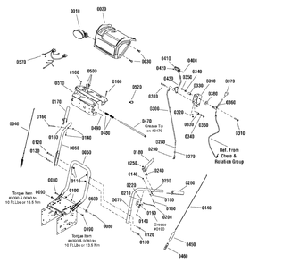 Handles And Controls Group Diagram and Parts List for L1428E 1695662 Simplicity Snow Blower