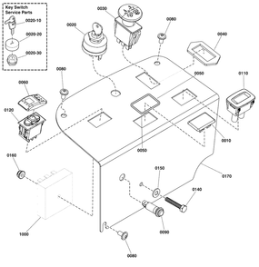 Instrument Control Panel Group Diagram and Parts List for 5901985  Simplicity Lawn Tractor