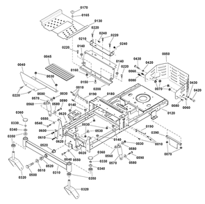 Frame Group Diagram and Parts List for SZT175 2691923-00 Simplicity Lawn Tractor