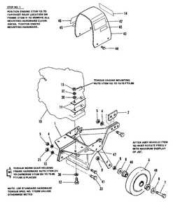 Frame, Engine And Drive Group (1003) Diagram and Parts List for 1003 1690237 Simplicity Tiller