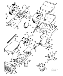 Frame, Hood, Dash And Seat Group Diagram and Parts List for 535 990647 Simplicity Lawn Tractor