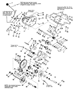 Transmission Group Diagram and Parts List for 6108 1690451 Simplicity Lawn Tractor
