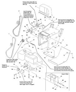 Engine And Frame Group - 8hp, Manual Start Diagram and Parts List for 860M 1693984 Simplicity Snow Blower