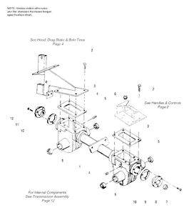 Transmission Housing Diagram and Parts List for 516RT 1692877 Simplicity Tiller