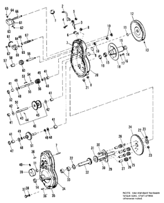 Transmission Group Diagram and Parts List for 808 1690002 Simplicity Lawn Tractor