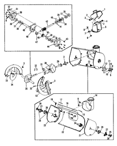 Auger Housing And Chute Diagram and Parts List for 555M 1690900 Simplicity Snow Blower