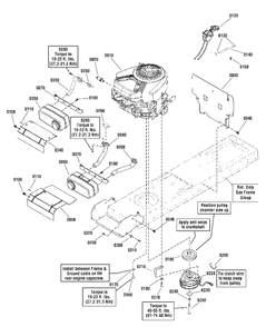 Engine Group - 19.5hp, 20hp, 21hp And 22hp Briggs And Stratton Diagram and Parts List for 2690940-00  Simplicity Lawn Tractor