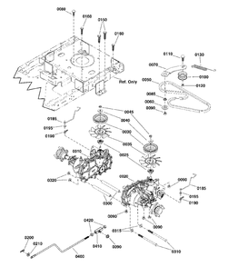 Transmission Group (2992587) Diagram and Parts List for 2691501-01  Simplicity Lawn Tractor