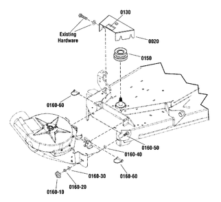Turbo Mounting Group Diagram and Parts List for 1696783-01  Simplicity Lawn Tractor Accessories
