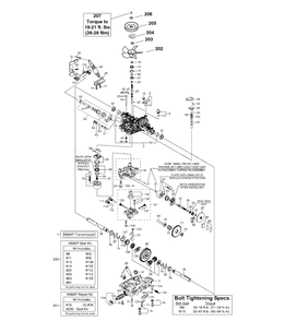 Transmission Service Parts - Tuff Torq K66as (80082721) Diagram and Parts List for 2691675-00  Simplicity Lawn Tractor