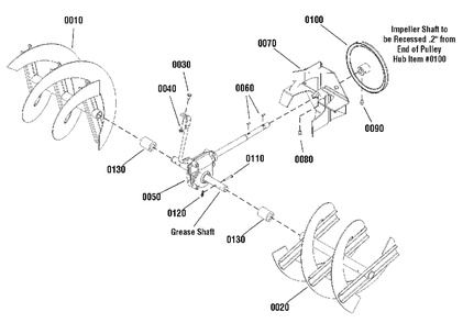 Auger Drive Group - Heavy Duty Diagram and Parts List for L1528E 1695822 Simplicity Snow Blower