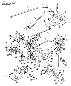 30-Inch Mower Controls And Misc. Group Diagram and Parts List for 808 990998 Simplicity Lawn Tractor