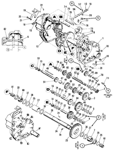 Transmission Group (7010 And 7016) Diagram and Parts List for 7010 1690234 Simplicity Lawn Tractor