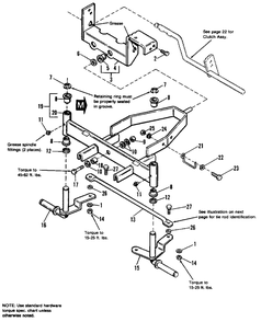 Front Axle Group (Later Styles) Diagram and Parts List for 5211 1691095 Simplicity Lawn Tractor