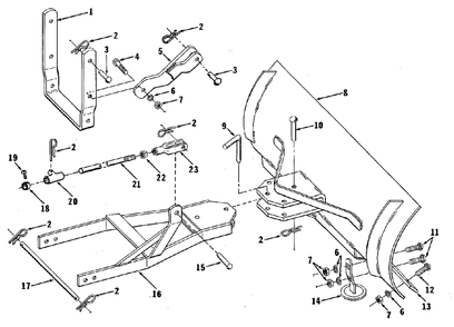 Dozer Blade Group - 42-Inch (3850i01) Diagram and Parts List for 1600143  Simplicity Lawn Tractor Accessories