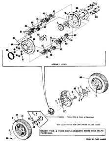 Rear Wheels And Axle Diagram and Parts List for 3112V 990495 Simplicity Lawn Tractor