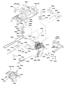 Transmission Group Diagram and Parts List for 2691480-01  Simplicity Lawn Tractor