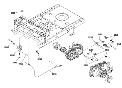 Parking Brake Group Diagram and Parts List for SZT350 2691411-02 Simplicity Lawn Tractor