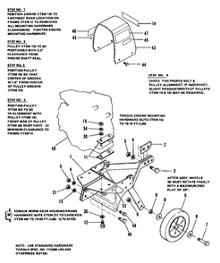 Frame Group (1005) Diagram and Parts List for 1005 1690324 Simplicity Tiller