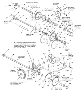 Traction Drive Group Diagram and Parts List for 1180E 1694244 Simplicity Snow Blower