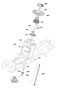 Steering Group - Manual Diagram and Parts List for 2691336-05  Simplicity Lawn Tractor