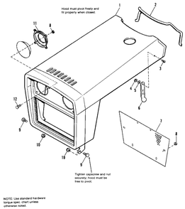 Hood And Grille Group Diagram and Parts List for 7790H 1690890 Simplicity Lawn Tractor