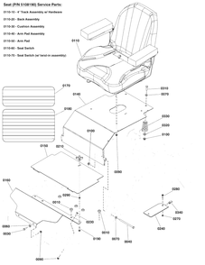 Seat Mount And Floor Group S/N: 4000725436 To 4000906410 Diagram and Parts List for 5901744  Simplicity Lawn Tractor