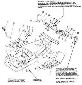 Frame And Footrest Group (7010 And 7016) Diagram and Parts List for 7010 1690234 Simplicity Lawn Tractor