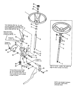 Steering Group Diagram and Parts List for 7116 1690660 Simplicity Lawn Tractor